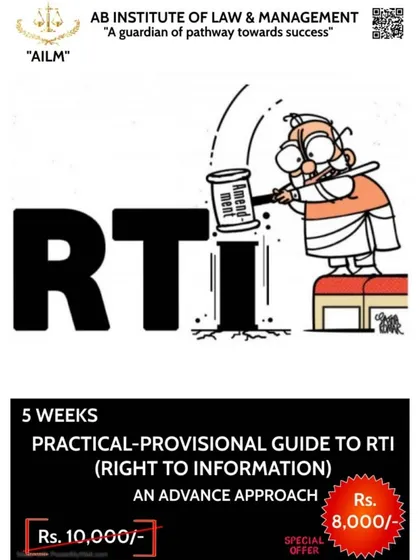 This 5 week course is a practical and provisional guide to the Right to Information (RTI) Act. It teaches you how to effectively use the RTI for transparency and accountability.