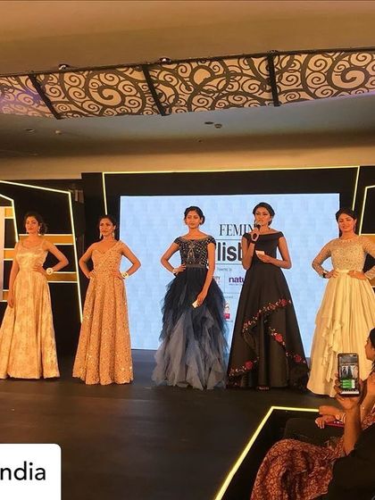 A proud moment seeing my gown designs on the stage of Femina Stylista South 2020.