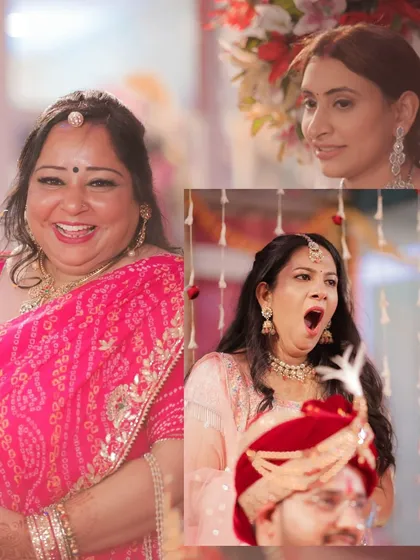 We believe in capturing the real story, including the candid reactions of guests. A smiling mother and a yawning guest add a touch of authentic, relatable humor to the wedding album.
