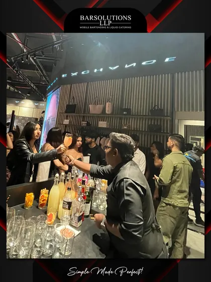 Another moment of connection between our bartender and a guest, highlighting the interactive experience we create.