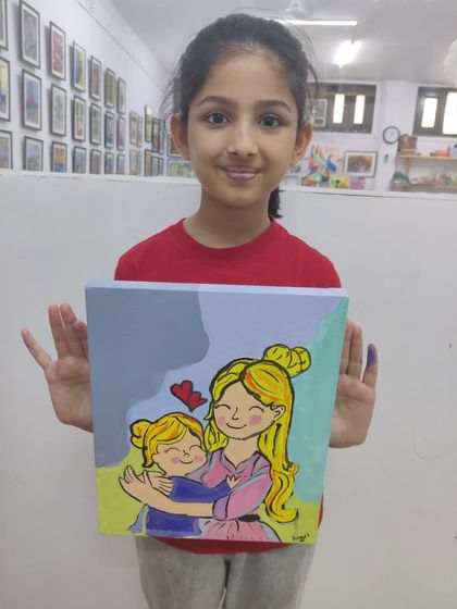 More happy faces and amazing creations from our specialty workshops, including tote bags, Mother's Day gifts, and abstract art explorations.