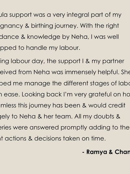 Neha Misra - Birth Doula Support Client Stories: An Empowered Journey photo 12