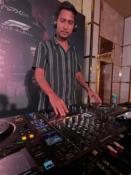 I have over a decade of experience playing at high profile corporate events, like this promotion party for an F1 movie. I ensure the music aligns perfectly with the brand and the event's atmosphere.