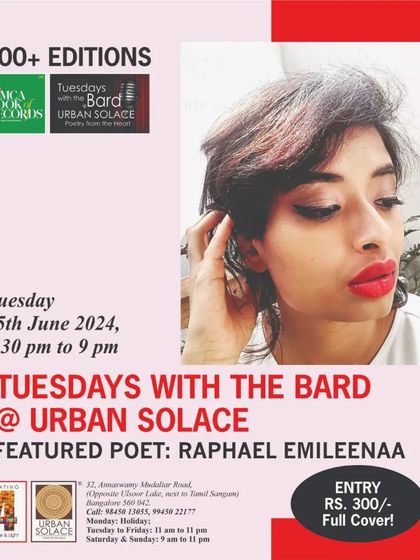The main poster for our June 25th event featuring the talented Raphael Emileenaa.