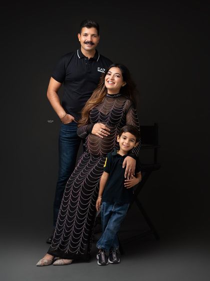The color version of this gorgeous family portrait. They look so happy and connected.