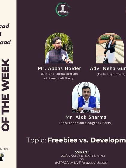 I was invited as a speaker for an Instagram Live session to discuss the topic of 'Freebies vs. Development' with other notable spokespersons.