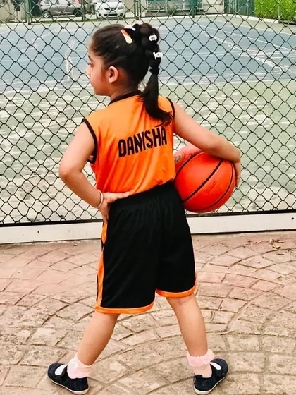 A view of Danisha's custom DBA jersey. We foster a sense of belonging and team identity in all our players, no matter their age.