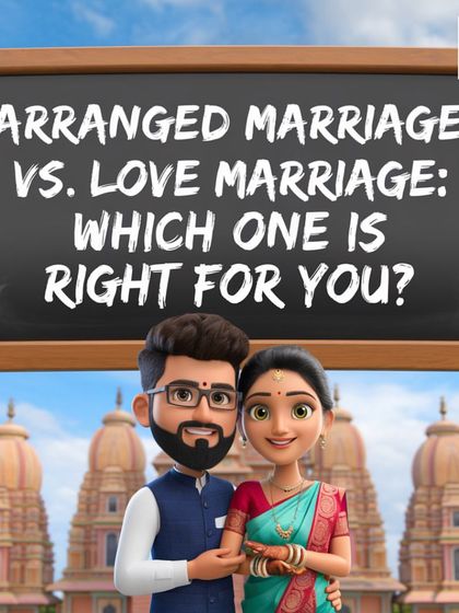 This animated post discusses the arranged vs. love marriage debate. Whichever you choose, I can help you find a partner who is right for you.