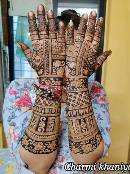 Celebrating a new arrival with this special baby shower mehendi! I can customize your design with cute elements like cradles, baby feet, or even a fun "It's a Girl!" announcement like this one.