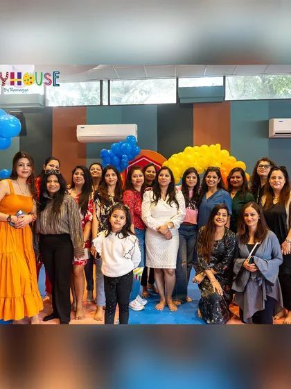 A group of moms enjoying the party, showing that our celebrations are a great social event for parents too.