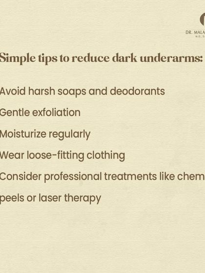 To reduce dark underarms, I recommend several strategies. These include avoiding harsh soaps and deodorants, gentle exfoliation, regular moisturizing, wearing loose-fitting clothing to reduce friction, and considering professional treatments like chemical peels or laser therapy.