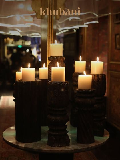 The magic of Sufi music is best experienced by candlelight. This simple yet elegant decor is a hallmark of our Roohani Wednesdays, creating a warm and soulful atmosphere for our guests.