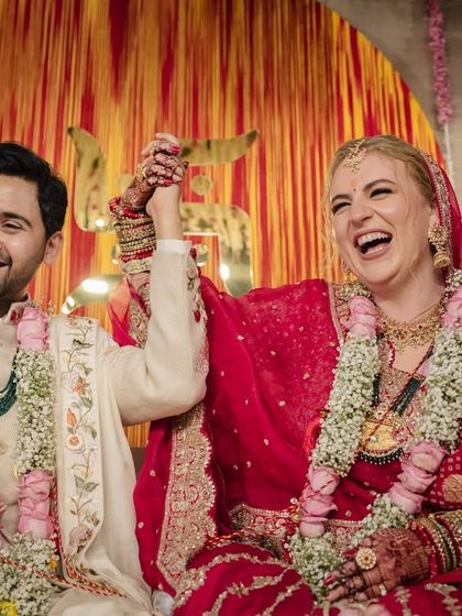 Pure, unadulterated joy as this cross-cultural couple celebrates becoming husband and wife. Their laughter shows that love truly is a universal language.