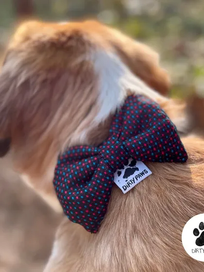This Red & Green check tweed bow looks so dapper. It's a simple accessory that makes a big style statement.