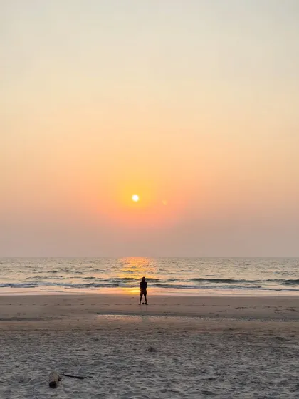Standing on the shore at sunrise. In moments of deep talk and quiet observation, some of us awaken to new truths, while others remain asleep in their old patterns.