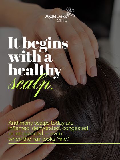 A healthy scalp is the foundation for strong hair. As this visual explains, many scalps are inflamed, dehydrated, or imbalanced even when the hair looks fine. My treatments focus on correcting these underlying issues before they lead to visible hair problems.