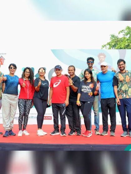 Our event team on stage at the UKG Unity Run. We work with a dedicated team of professionals to ensure every event is a memorable experience.