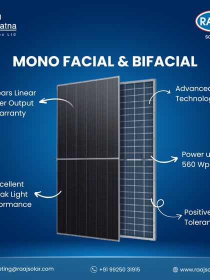 Raaj Solar - Utility-Scale & Industrial Solar Projects Our Advanced Solar Modules photo 17