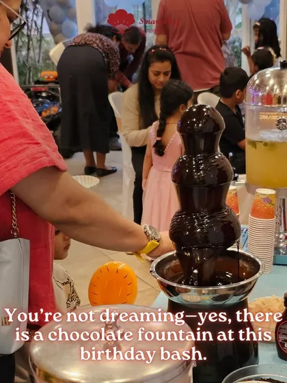 What's a party without a little chocolate magic? My chocolate fountain is always a massive hit with kids and adults alike, adding a touch of interactive fun and indulgence to any celebration.