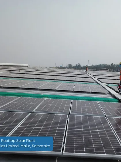 Our 1284 KWp rooftop solar plant for IFB Industries in Malur, Karnataka. We help leading appliance manufacturers transition to clean power without compromising on cost-effectiveness or operational stability.
