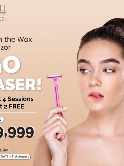 Ready to ditch the wax and razor? Our special offer makes it easy. Book four sessions of laser hair reduction and get two additional sessions completely free. It's a cost-effective way to achieve long-lasting results.