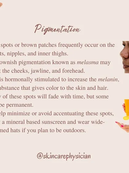 Pigmentation changes are not limited to the face. Dark spots can also appear on the breasts, inner thighs, and other areas due to hormonal stimulation of melanin. Consistent use of a mineral-based sunscreen is your best defense.