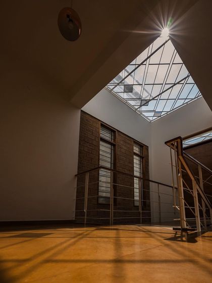 A collection of images that further explore our fascination with light. These photos capture how skylights, courtyards, and jaali walls fill our buildings with dynamic patterns of light and shadow.