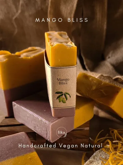 My Mango Bliss Soap is a whiff of childhood summer. It will transport you back to the carefree days of the 90s with its sweet, nostalgic mango scent and nourishing mango butter formula.