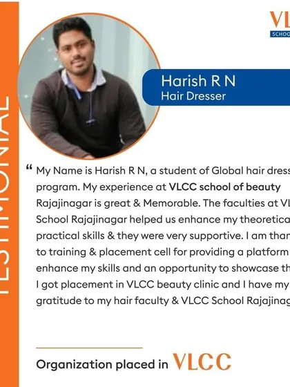 We are committed to our students' careers. This testimonial from Harish, a graduate of our Global Hair Dressing program, speaks to the quality of our training and the success of our 100% placement assistance.