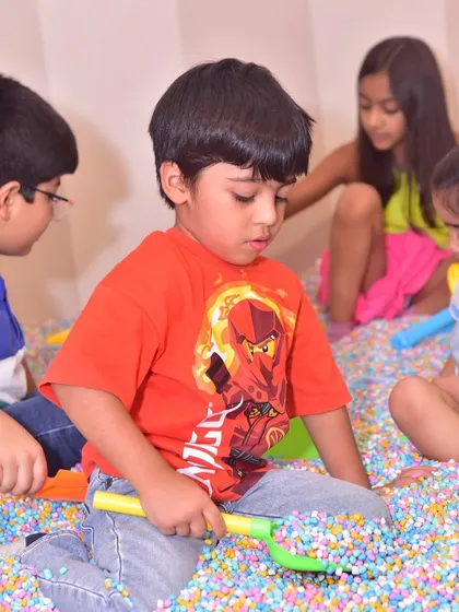 Our sensory bead pit is a unique feature that kids absolutely love. It's a great space for tactile play and imaginative games, perfect for toddlers and young children.