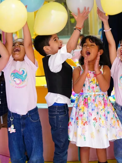 The joy of a balloon drop. We add special touches like this to make our birthday celebrations extra memorable.