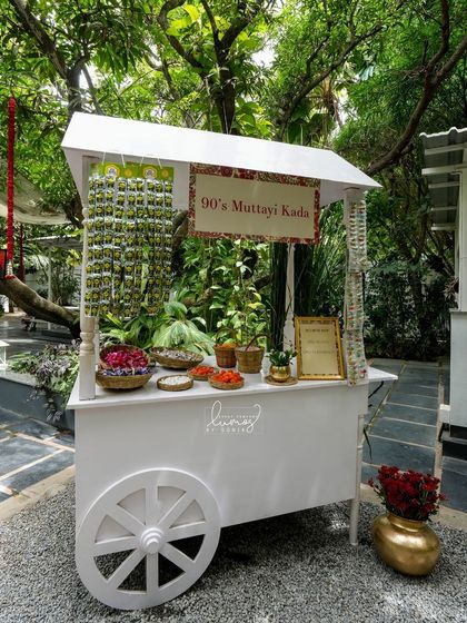 A wider view of the 90s candy cart, a delightful and personal touch that brings back sweet memories.