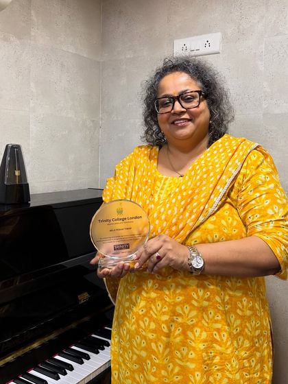 We are thrilled to announce that our founder, Bela Peshattiwar, has been honored by Trinity College London for her outstanding dedication as an affiliate for nearly three decades.