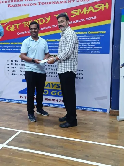 Presenting an award at the WCG Women's Special Tournament. It is always a privilege to recognize and encourage young talent.