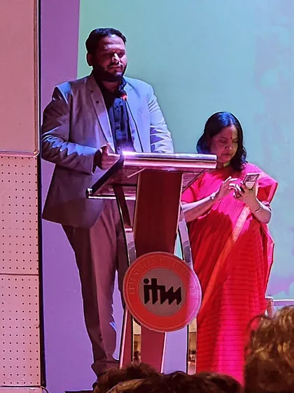 Speaking at the 'Wisdom Unveiled' event at ITM Kharghar. I emphasized the scientific foundation of Ayurveda and its relevance in addressing modern lifestyle diseases.