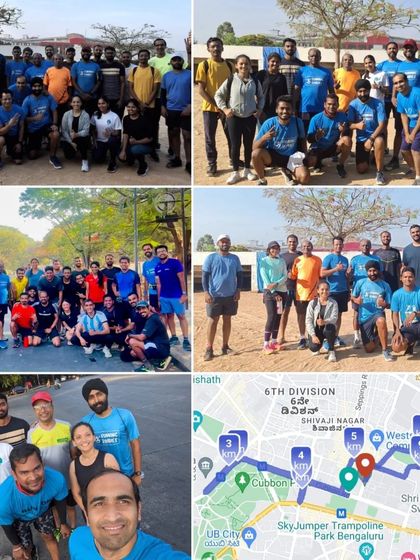 A collage from one of our TCSW10K training runs. We cover the official route, helping our members with pacing and strategy. It’s great preparation and a fun group activity.