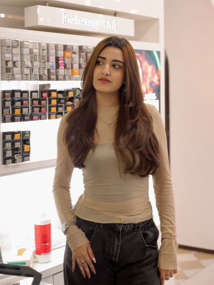 A full look at the client's new style. The long layers and subtle colour create a sophisticated and modern vibe.