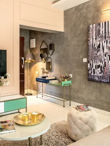 My art is designed to become part of your home's story. This monochrome horse painting, with its blend of abstract textures and geometric patterns, brings a dynamic energy to a contemporary living room, complementing the space without overpowering it.