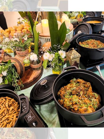 Flavours that comfort and an ambiance that dazzles. This baby shower setup features rich curries and beautiful floral arrangements, creating a feast for all the senses.