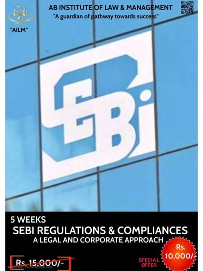 This course on SEBI Regulations and Compliances is for those navigating the stock market and corporate finance. It provides a detailed legal and corporate approach to understanding the rules set by the Securities and Exchange Board of India.
