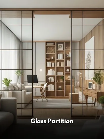 Partition Idea: Glass Partition. Crittall-style glass partitions are perfect for creating a separate office or nook while maintaining an open and bright feel. They add an industrial-chic touch to any space.
