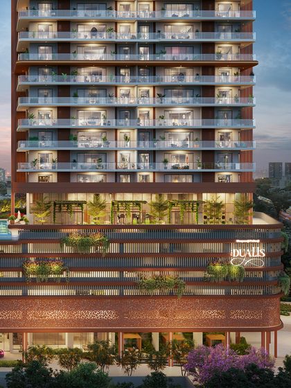 The facade of The Dualis showcases our approach to vertical living. Generous wraparound balconies and green pockets are integrated into the tower, ensuring that every residence has access to light, breeze, and a connection to the outdoors.