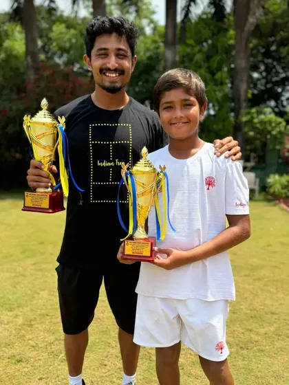 A double victory for Aarav Chhallani, winning both U-12 Singles and Doubles at the All India National Series in Navi Mumbai.