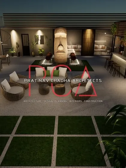 A 3D visualization of a bespoke terrace garden design, showcasing a harmonious blend of nature and luxury. This render highlights my capability to conceptualize elaborate outdoor living spaces, complete with a stylish bar, comfortable seating areas, a waterfall feature, and lush greenery for relaxation and entertainment.