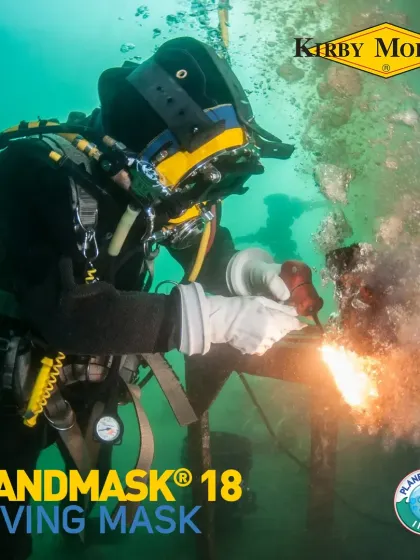 Our equipment supports the most demanding commercial diving jobs, including underwater welding and construction. The Kirby Morgan BandMask 18 provides the necessary protection, visibility, and breathing performance required to execute precise and hazardous tasks safely under pressure.