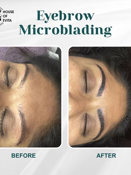 A close-up view of a Microblading result. The fine strokes mimic natural hair growth, making the enhancement virtually undetectable.