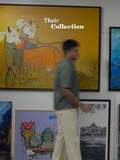 A shot of our collection, a diverse range of contemporary Indian art that reflects our commitment to nurturing both emerging artists and celebrated masters.