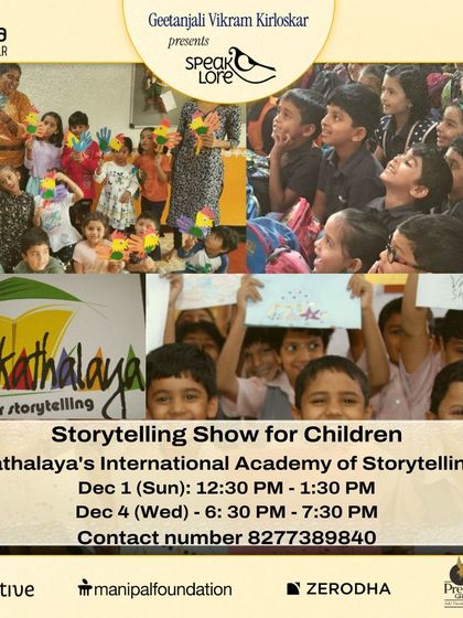 A poster for our free storytelling shows as part of the Bengaluru Habba. We believe in making stories accessible to everyone and opening our doors to the community.
