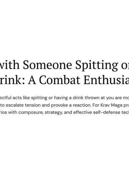 Disrespectful acts like spitting or throwing a drink are deliberate provocations designed to escalate a situation. Handling these scenarios requires composure, strategy, and effective self-defense principles.