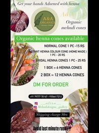 Homemade Henna Cones
